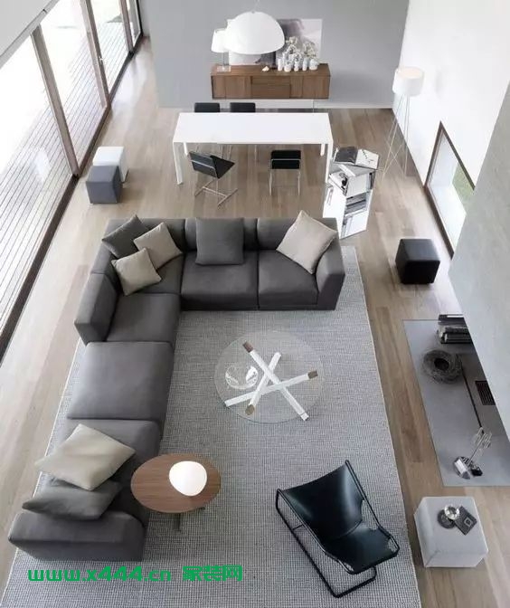 大平层现代极简个性客厅装修风格欣赏，非常舒服的家装