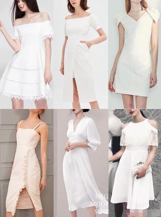 聚会仪式款白色连衣裙